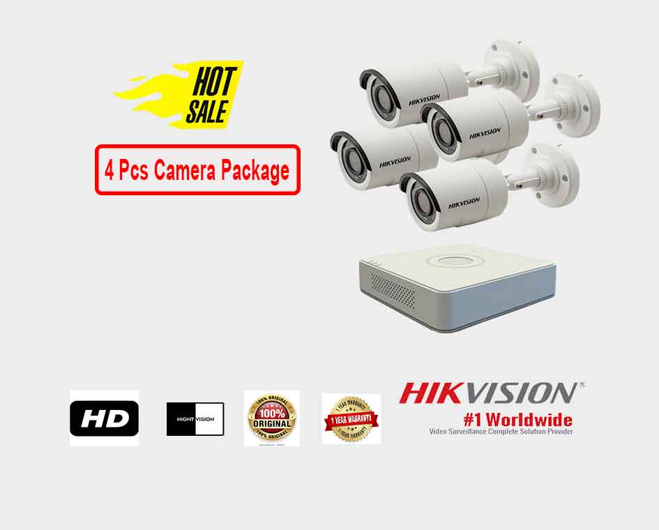 Hikvision CCTV Camera Package for Home and Office Security