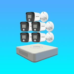 Hikvision (5 Pcs 2 MP Full Color with Audio CCTV Camera Package )