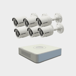 Hikvision (6 Pcs 2 MP Full Color CCTV Camera Package )