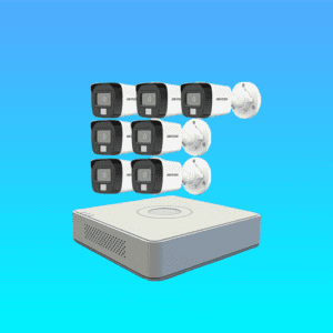 Hikvision (7 Pcs 2 MP Full Color with Audio CCTV Camera Package )