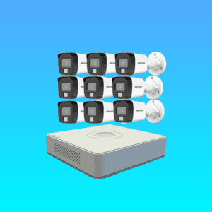 Hikvision (9 Pcs 2 MP Full Color with Audio CCTV Camera Package )